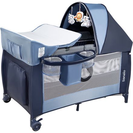 Манеж-кроватка Lionelo Sven Plus Blue Navy